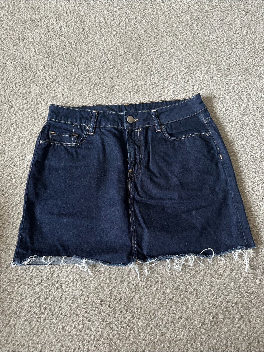 AllSaints Dark Indigo Denim Skirt